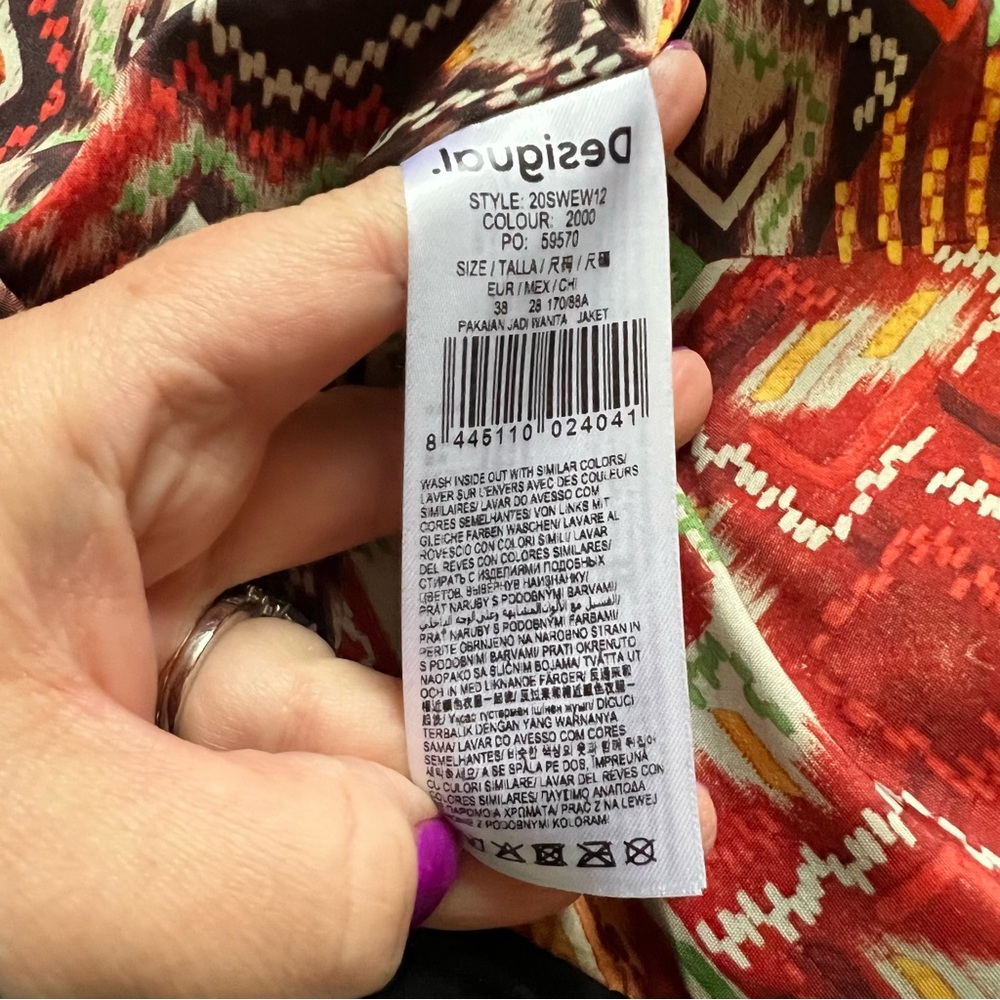 Desigual Slim Floral Biker Moto Jacket - Picture 2 of 8